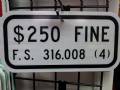 Handicap Fine Sign $250 F. S. 316.008(4)
